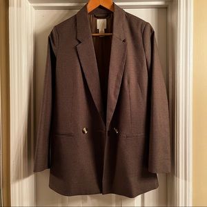 Oversized Herringbone Blazer 90s Vibes